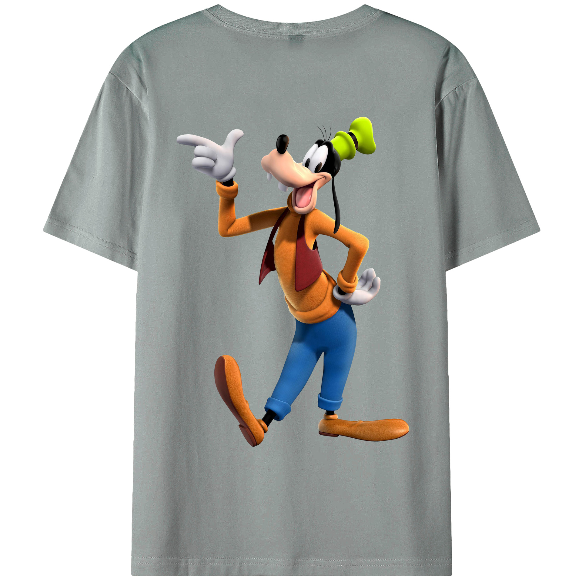 （画像用） ミッキーマウス Mickey Mouse 綿100％ メンズ半袖Tシャツ（バックプリント） 通気性